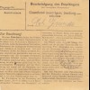 Paketkarte 1948: Schwabach nach Eglfing, Pflegerin