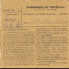 BiZone Paketkarte 1948: München 1 nach Haar