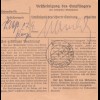 BiZone Paketkarte 1948: Selb nach Putzbrunn über Bahnstation Biberg, Nachgebühr