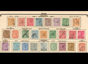 Bermuda 1865-1906: nearly complete stamp collection incl. rare #6-10 */o