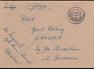 Feldpost Brief Deutsche Dienstpost Ukraine 1943 an L40698b, Amsterdam