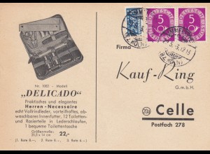 Postkarte 1953 Immekeppel/Köln nach Celle