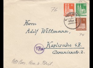 Brief München 1948 nach Karlsruhe