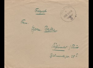 Feldpost 16.10.1939, FPNr. 26117 nach Weimar