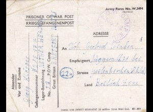 1940 PoW-Kgf Post, GB Eretford, to Geilenkirchen