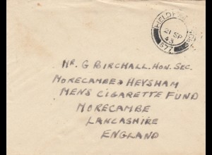 1943: Field post office 577 (north Africa) to Morecame, Lancashire