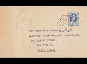 1854: letter Cholo to NY, USA