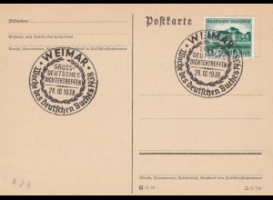 3 Postkarten: Weimar Dichtertreffen und Saarbrücken
