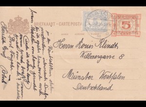 post card Batoe 1913 to Münster/Germany