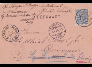Rotterdam post card adressed to Schlesia, forwarded to Switzerland Langenau