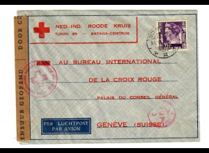 NL-India: 1940 Batavia to Genf, censor