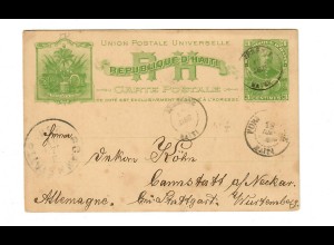 Post card 1903 to Cannstatt / Stuttgart
