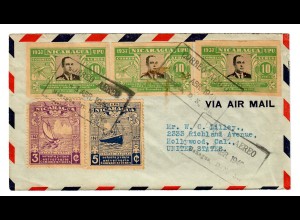 air mail Granada to Hollywood, Cal 1940