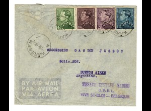 Air Mail Waregem 1938 to Buenos Aires