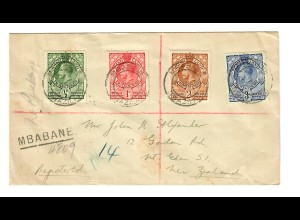 Brief Mbabane nach New-Zealand 1936