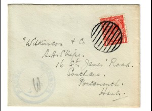 Brief Militärpost nach Portsmouth