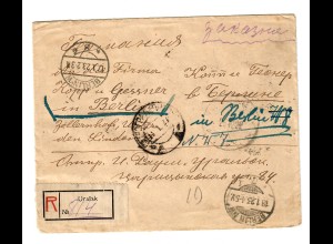 Rus: 1923 Einschreiben Uralsk nach Berlin