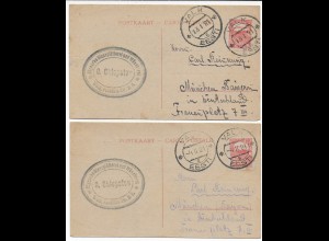 Estland: 2x Postkarte Waik/Valk, 1921 nach München