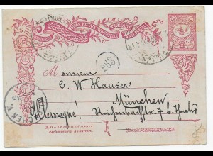 Postkarte Adrinopel (Edirne) 1902 nach München