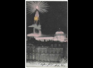 Strassburg, Beleuchtung Münster, Katholikentag 1905