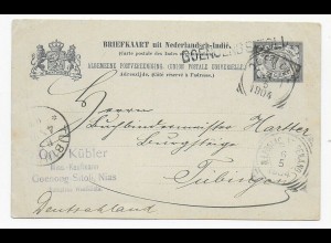 Nederlandsch-Indie: Penang 1904, Goenong-Sitoli, Nias nach Tübingen