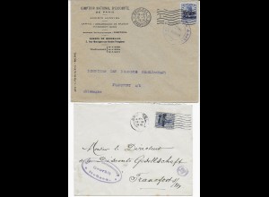 16x Bankbriefe Brüssel - Frankfurt, Zensur 1915-1918