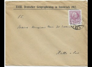 XVIII. Deutscher Geographentag in Innsbruck, 1912, nach Halle