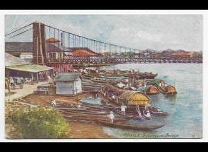 Ansichtskarte Manila. Suspension Bridge 1911 to Hannover/Germany