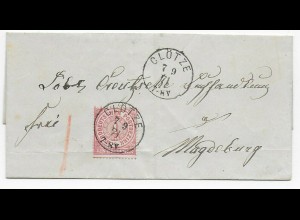 Brief aus Clötze 1871 nach Magdeburg
