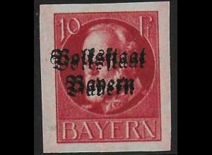 Bayern: MiNr. 119 II B DD, postfrisch, **