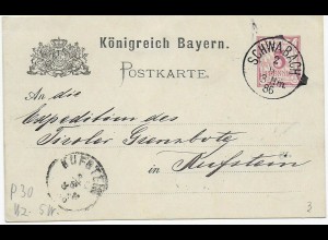 P30, Schwabach 1886 nach Kufstein. Hygiene, Seife
