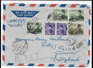 Luftpost Abou el Matamir, 1952 nach Sion/Schweiz