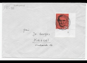 Brief aus Ludwigshafen 1964 nach Kassel, Eckrand, Form Nr. 2