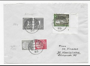 Brief von Nürnberg nach Karlsruhe, 1964, Form Nr. 1