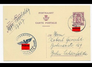 Feldpost Nr. 37057, Belgien 1940 nach Berlin, rückseitig blanko