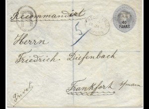 Einschreiben Smyrna 1896 nach Frankfurt