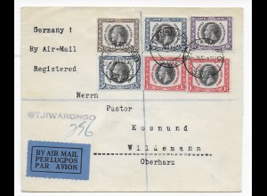 Luftpost Südwest Afrika, Otjiwarongo 1935 nach Wildemann, an Pastor