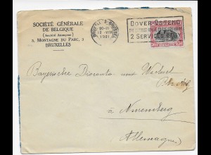 Bankbrief Brüssel 1921 nach Nürnberg