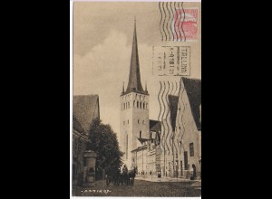 Ansichtskarte Estland Tallinn, nach Berlin, 1921