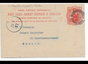 post card 1898 Constantinople to Berlin