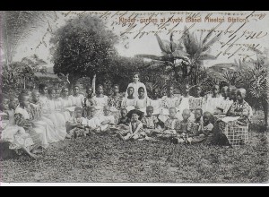 Gold Coast: picture card: Kinder garden at Kyebi, Mission Station, 1910