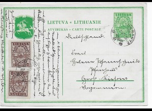 Postkarte Litauen 1936