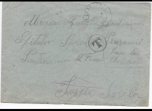 Brief von Buzau nach Iasi, 1916, Taxe