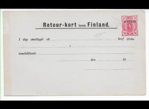 blanko Retour-Kort Finland - Specimen