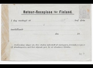 Retour-Recepisse för Finland, No 4