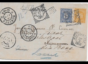 NL-Indien: Ansichtskarte Buitenzorg 1901 nach Den Haag
