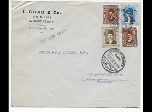 Kairo 1937 nach Neugersdorf, Luftpost
