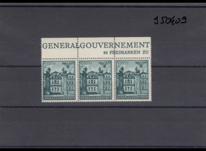 GG Generalgouvernement MiNr. 70, ** postfrisch, Oberrand Inschrift, 3 Felder