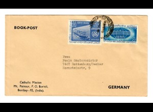 Bombay: Catholic Mission - book post to Germany