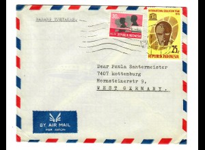 Luftpost Brief Kolese Ignasius Jogjakarta to Rottenburg/N
